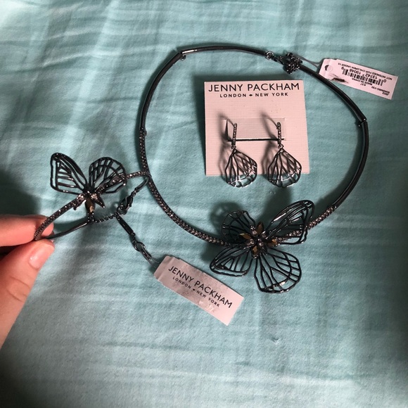 Jenny Packham Jewelry - Black Butterfly 3 pc Necklace Set